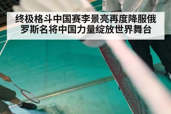 终极格斗中国赛李景亮再度降服俄罗斯名将中国力量绽放世界舞台
